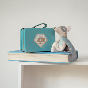 Maileg Guardian Hero Mouse in Suitcase